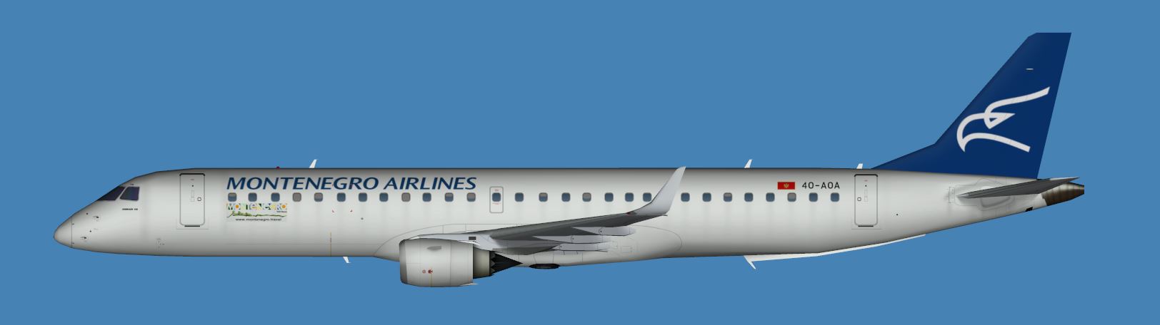 Montenegro Airlines Embraer E195 Fs9