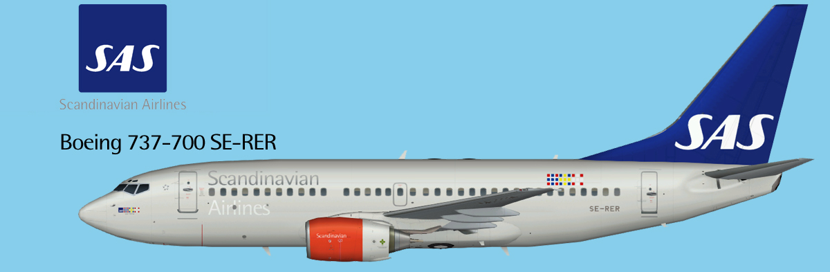 SAS Scandinavian Airlines Boeing 737-700 Eyebrows FSX