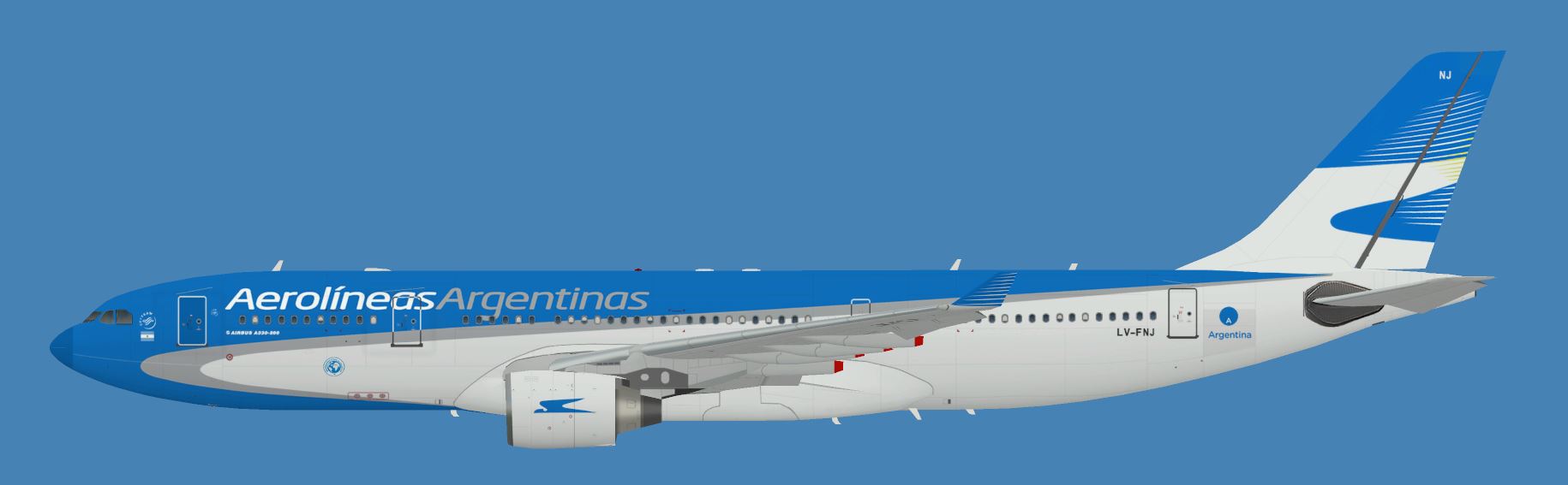 Aerolineas Argentinas Airbus A330-200 OT PW FSX / P3D & MSFS