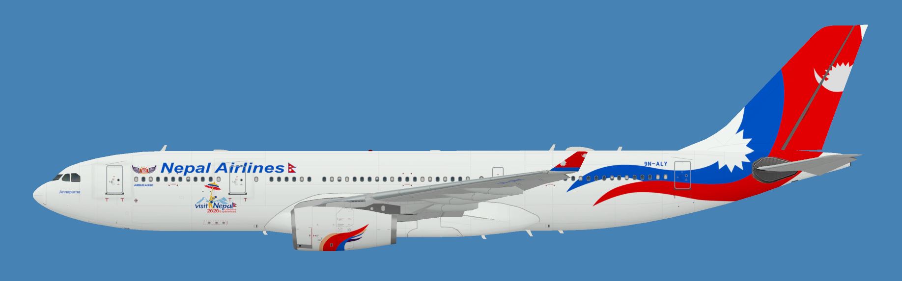 Nepal Airlines Airbus A330-200 FSX / P3D & MSFS