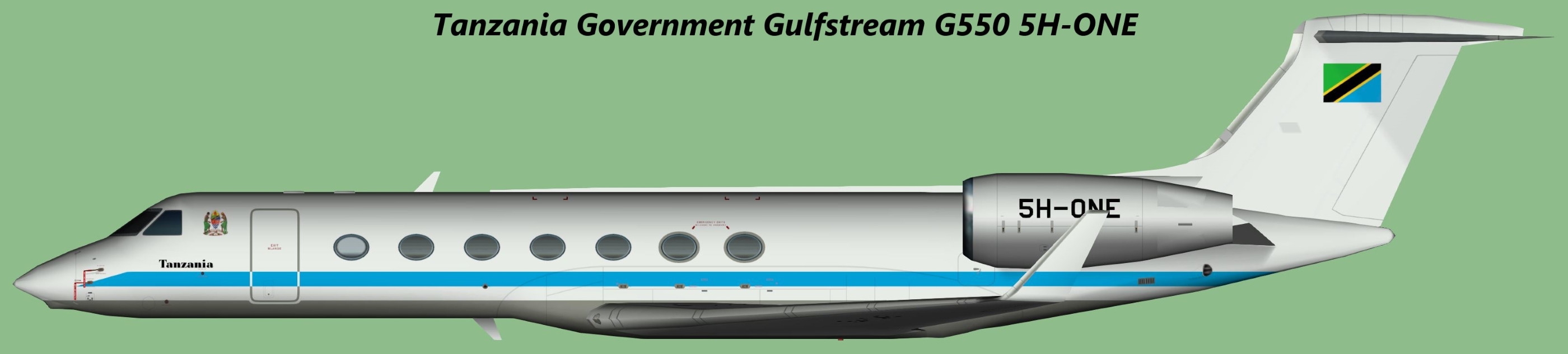 Tanzania Government Gulfstream G550 5H-ONE
