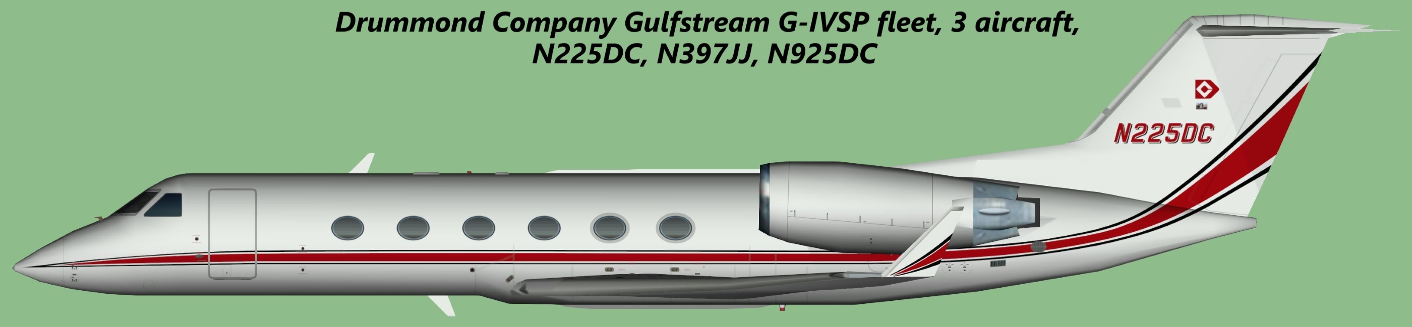 Drummond Company Gulfstream G-IVSP fleet, 3 aircraft