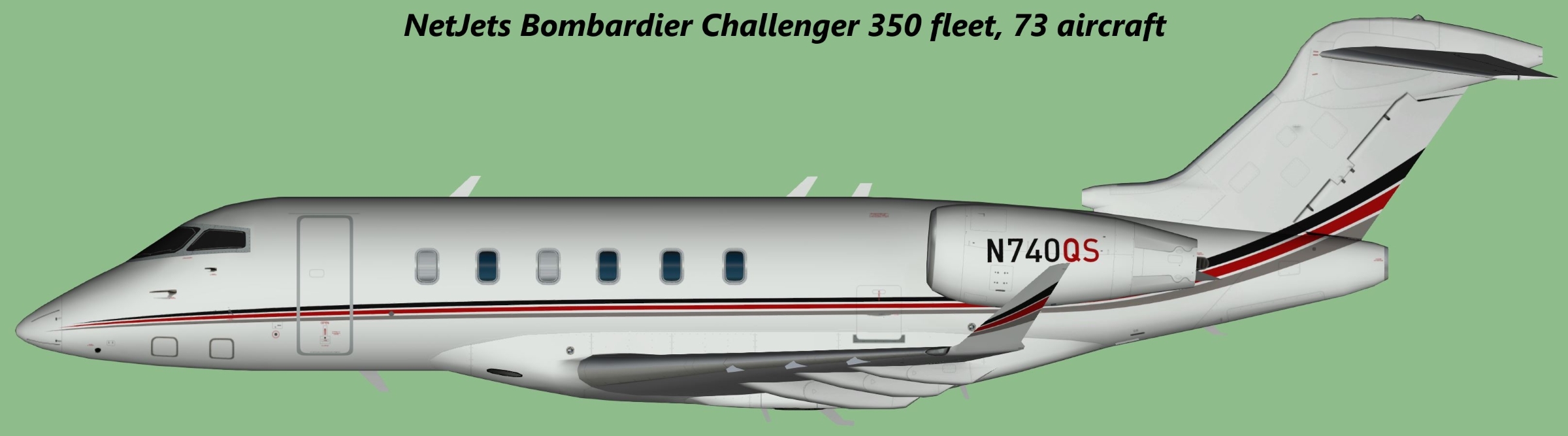 NetJets Bombardier Challenger 350 fleet